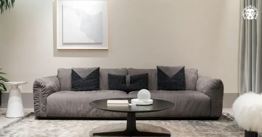 Cách phối sofa màu xám với nội thất phòng khách

