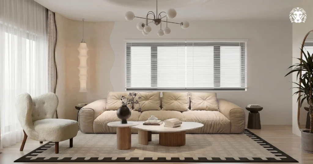 Đường nét gọn gàng và chất liệu tinh chọn giúp sofa Bắc Âu giữ được vẻ tinh tế 