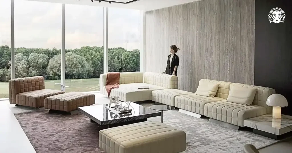 Nên chọn tông màu gần với sofa hoặc nhẹ hơn một chút