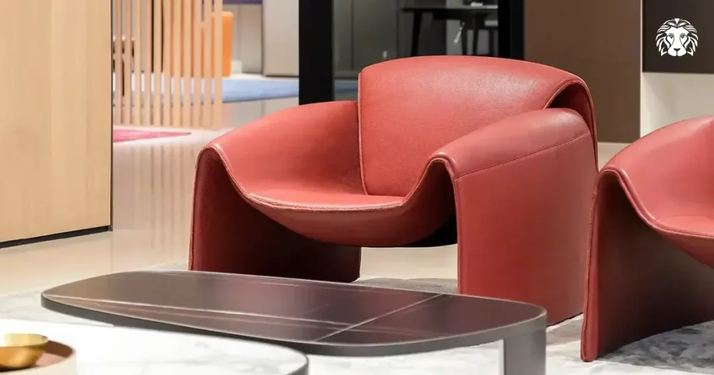 Sofa đơn màu đỏ nhỏ gọn, linh hoạt, tạo điểm nhấn nổi bật và cá tính cho không gian
