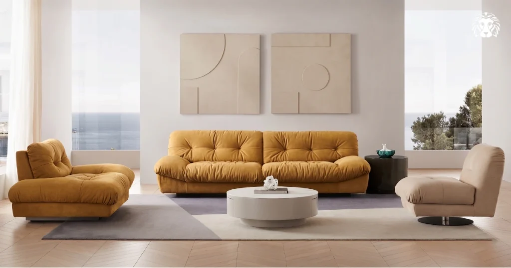 Sofa màu vàng hợp người thích cá tính, không gian ấm áp và phù hợp cả phòng nhỏ lẫn lớn nếu chọn đúng sắc độ
