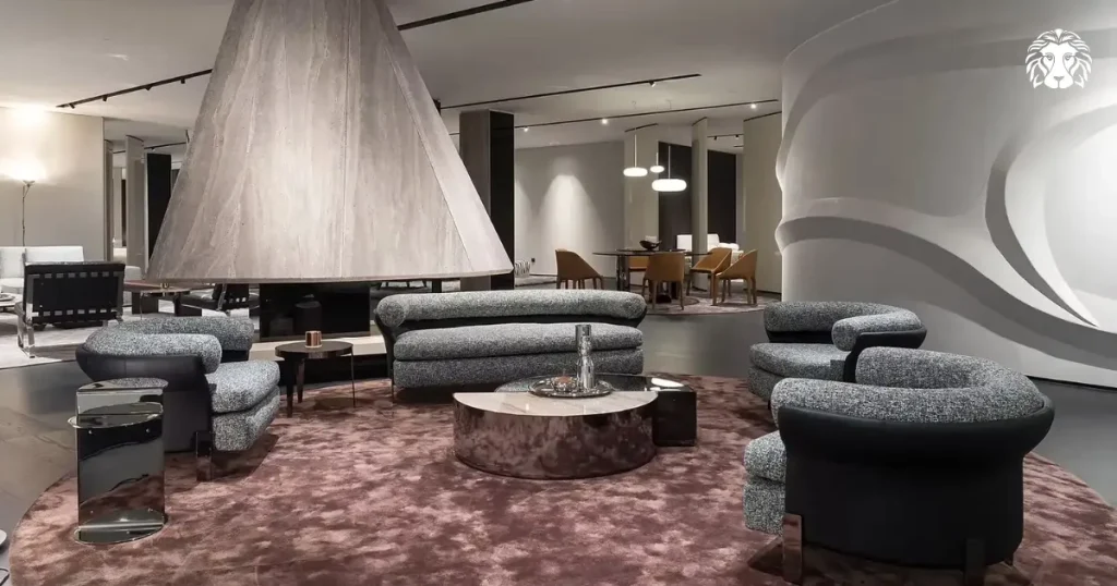 Sofa màu xám được xem là một trong những gam màu được ưa chuộng trong thiết kế phòng khách
