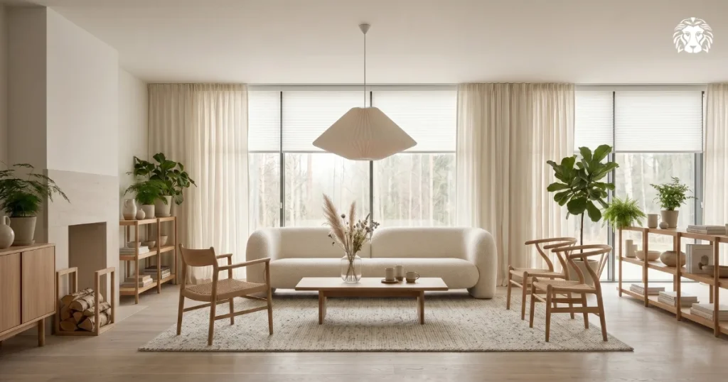 Sofa văng Bắc Âu có thiết kế dài, gọn gàng và dễ bố trí trong phòng khách