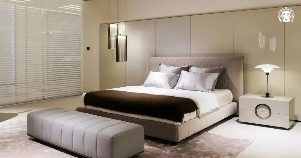 Thiết kế giường ngủ thanh lịch giúp không gian nghỉ ngơi thêm tinh tế