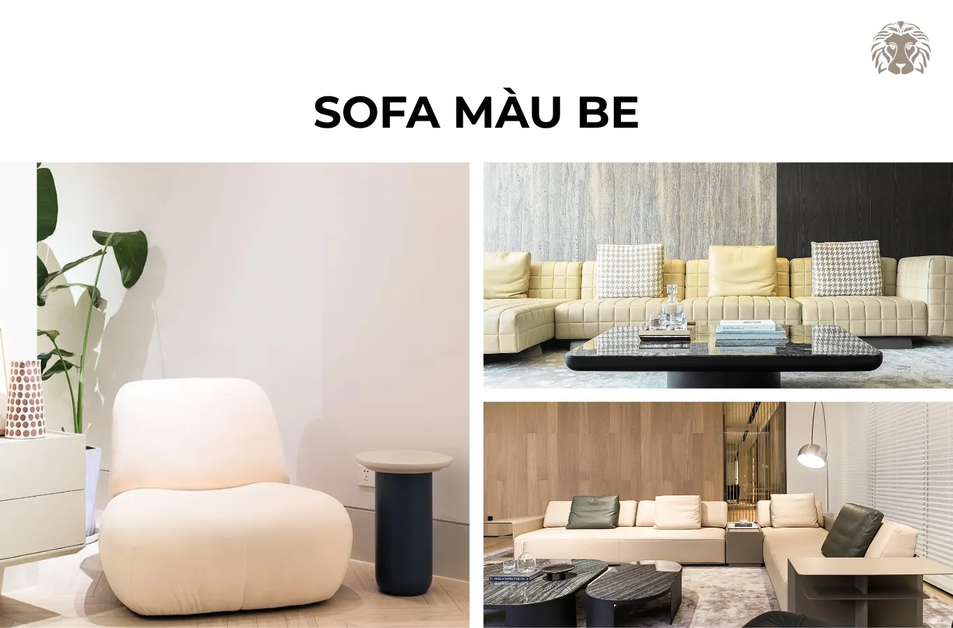 20 Mẫu ghế sofa màu be đẹp, hiện đại được ưa chuộng hiện nay