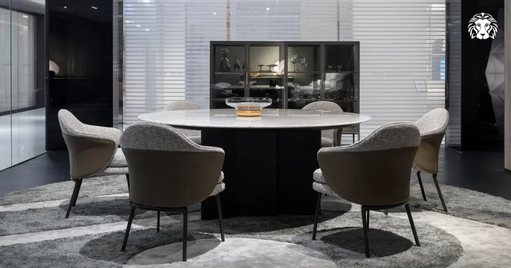 Tuyệt tác bàn ăn 6 ghế luxury phô diễn kỹ thuật thủ công tinh xảo trên nền những vật liệu thượng hạng