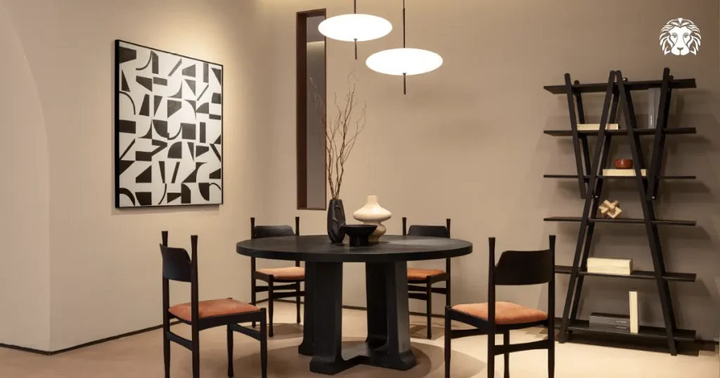 Mẫu bàn ăn 6 ghế mặt gỗ công nghiệp sang trọng