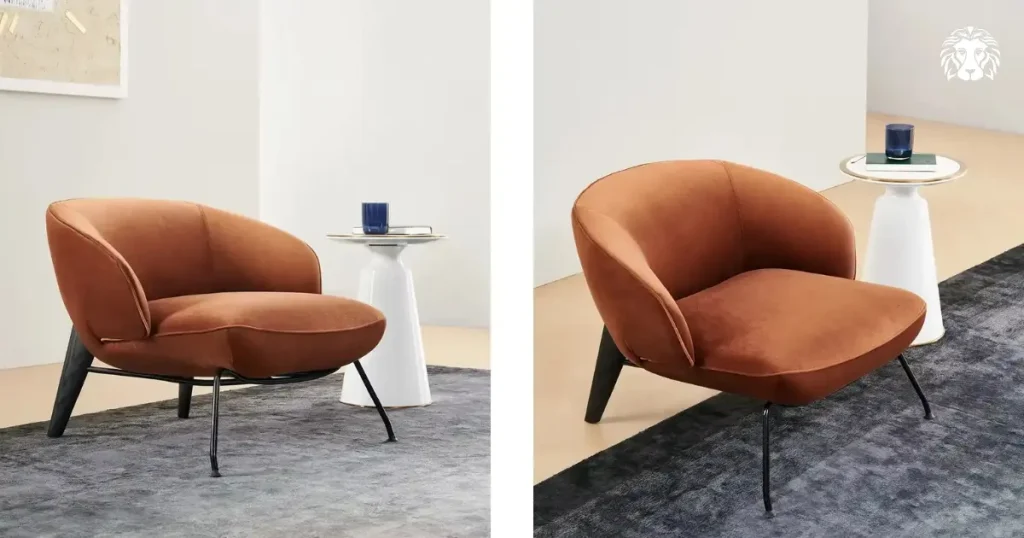 Sofa phòng ngủ bọc nhung thường được chọn khi gia chủ muốn tạo điểm nhấn sang trọng