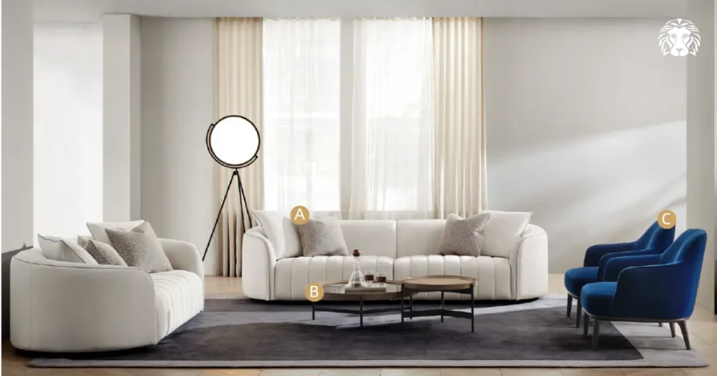 Sofa phòng ngủ bọc da thật phù hợp với người thích sự sang trọng, chỉn chu và bền lâu