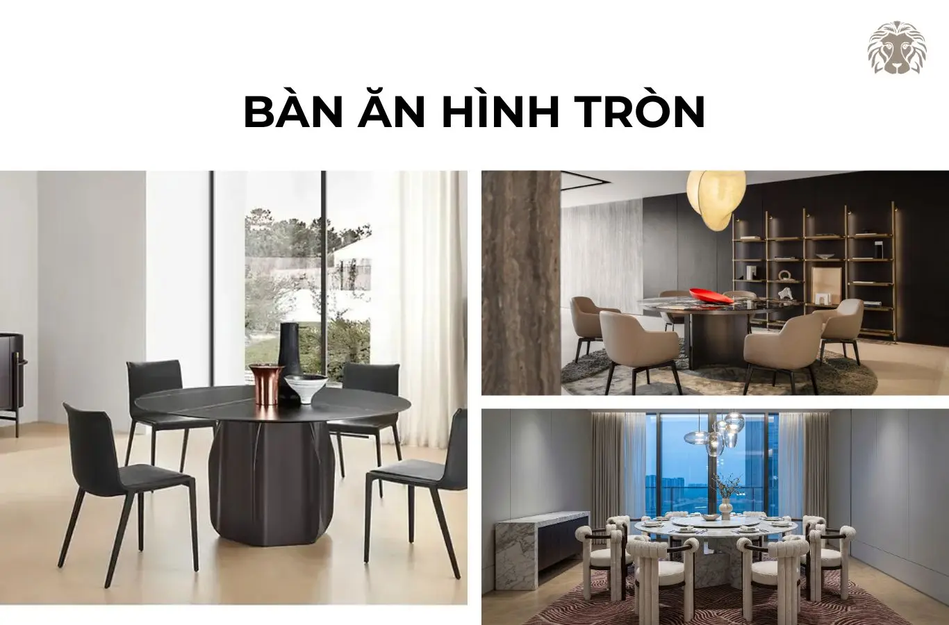 50+ mẫu bàn ăn hình tròn đẹp, sang trọng, dễ chọn theo nhu cầu