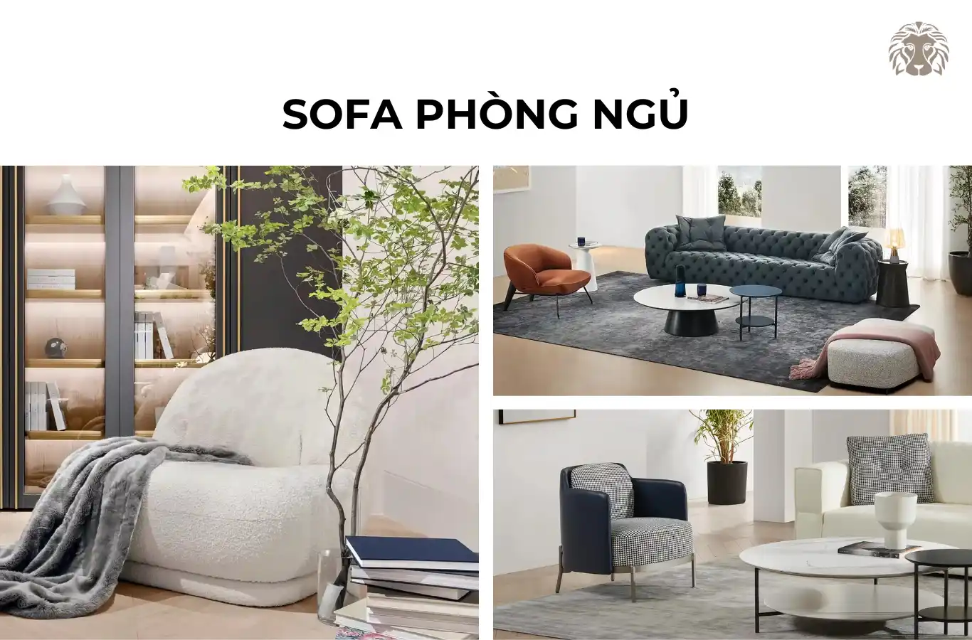 100 mẫu sofa phòng ngủ đẹp, tiện nghi và phù hợp diện tích