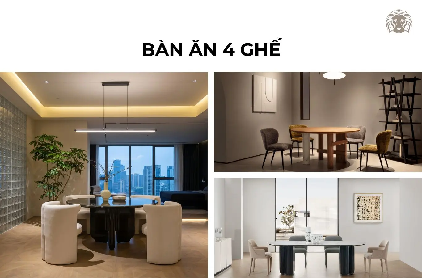 80+ mẫu bàn ăn 4 ghế cao cấp đa dạng phong cách