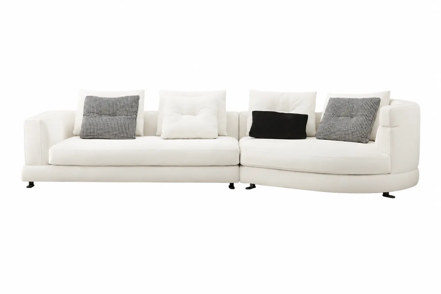 Sofa vải bo tròn tối giản hiện đại – SS55706