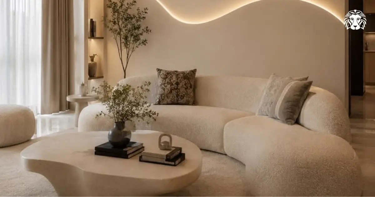 Sofa góc tròn tạo cảm giác mềm mại, trẻ trung