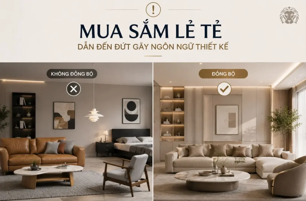 Mua sắm lẻ tẻ dẫn đến đứt gãy ngôn ngữ thiết kế