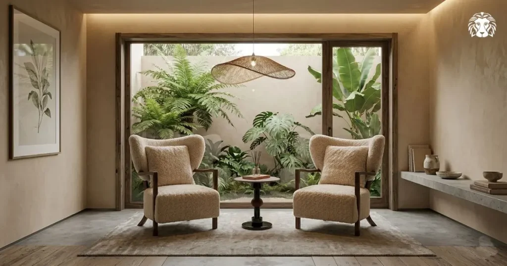                                                                      Sofa vải Sherpa hiện đại