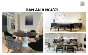 kích thước bàn ăn 8 người