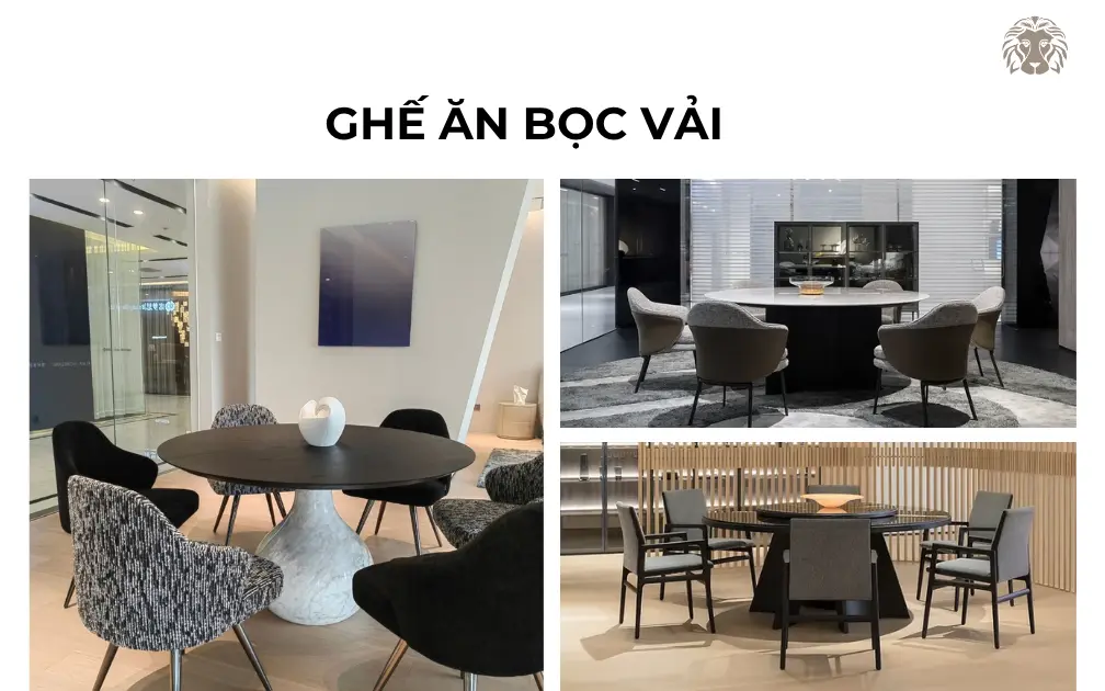 Top 20+ mẫu ghế ăn bọc vải đẹp, êm ái, phù hợp nhiều không gian 