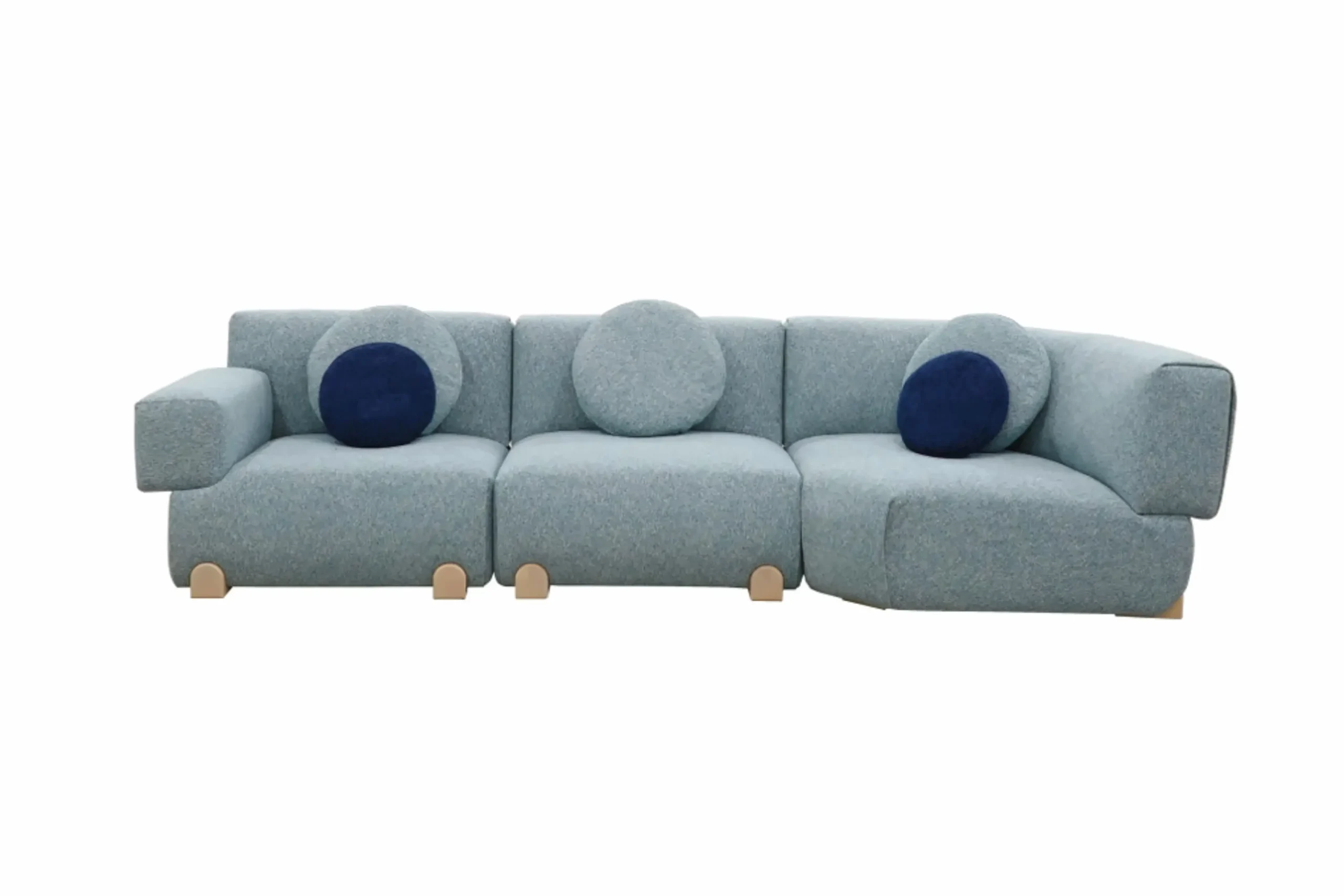 Sofa module kết hợp vải và da tinh tế – SS66860
