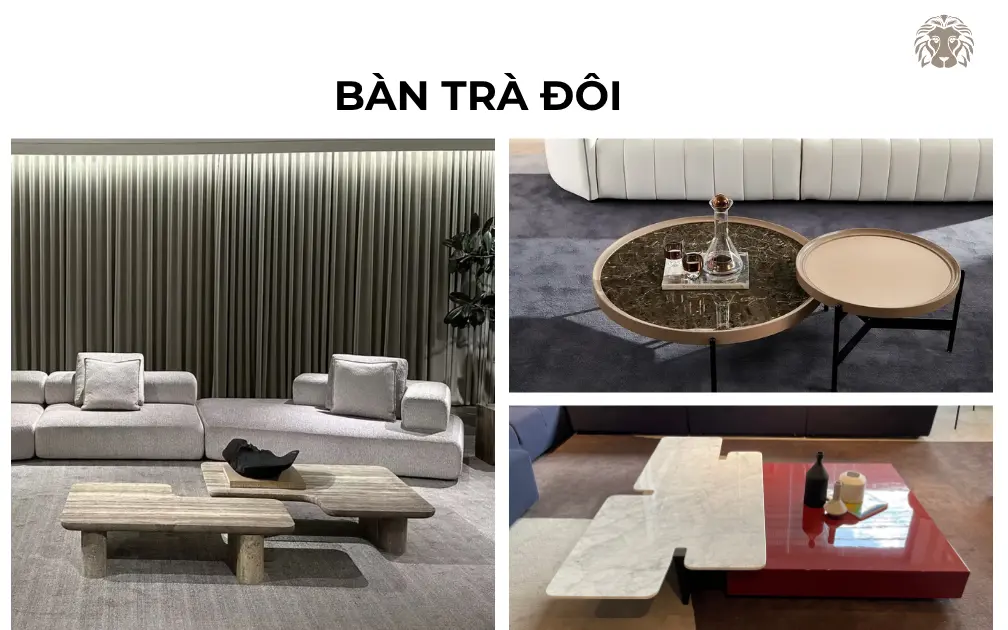 25 mẫu bàn trà đôi nhỏ gọn, đa dạng chất liệu và dễ phối nội thất