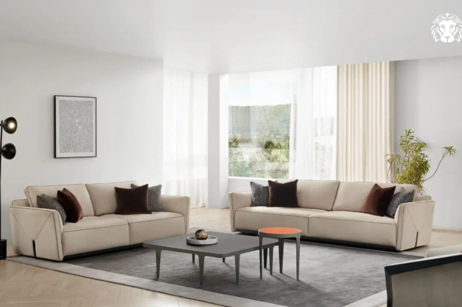 Mặt kính cường lực xuyên sáng giúp giải phóng tầm nhìn mặt sàn, lựa chọn lý tưởng cho phòng khách vừa và nhỏ.