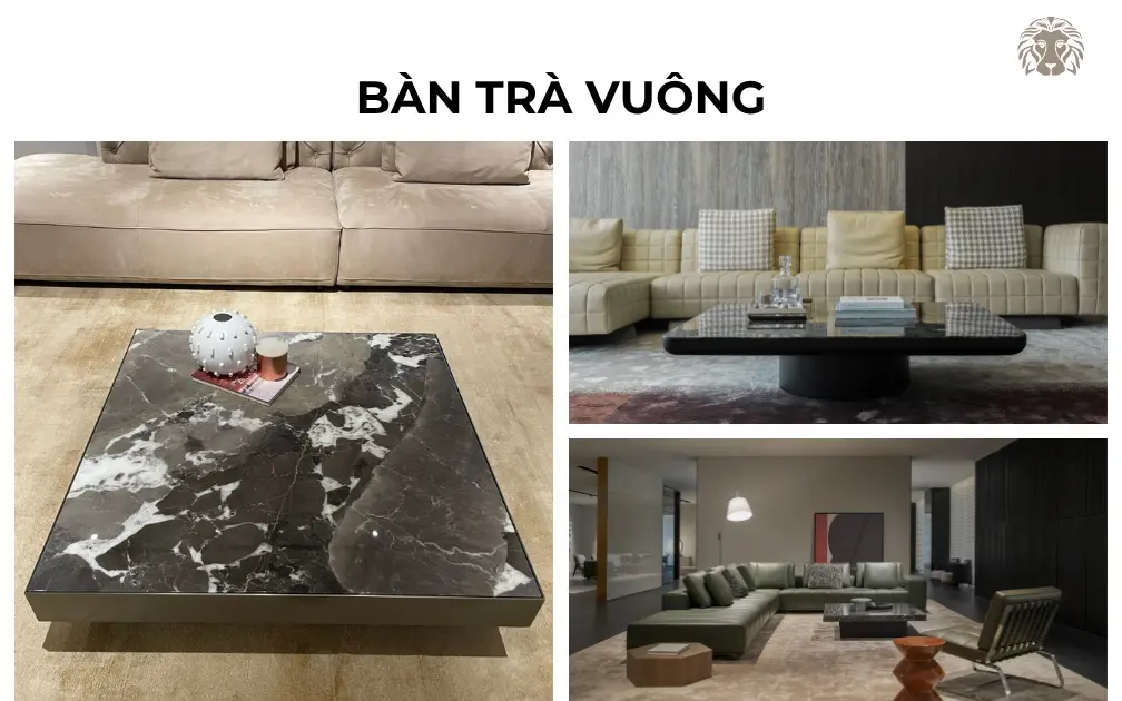 30+ mẫu bàn trà vuông hiện đại và sang trọng cho phòng khách