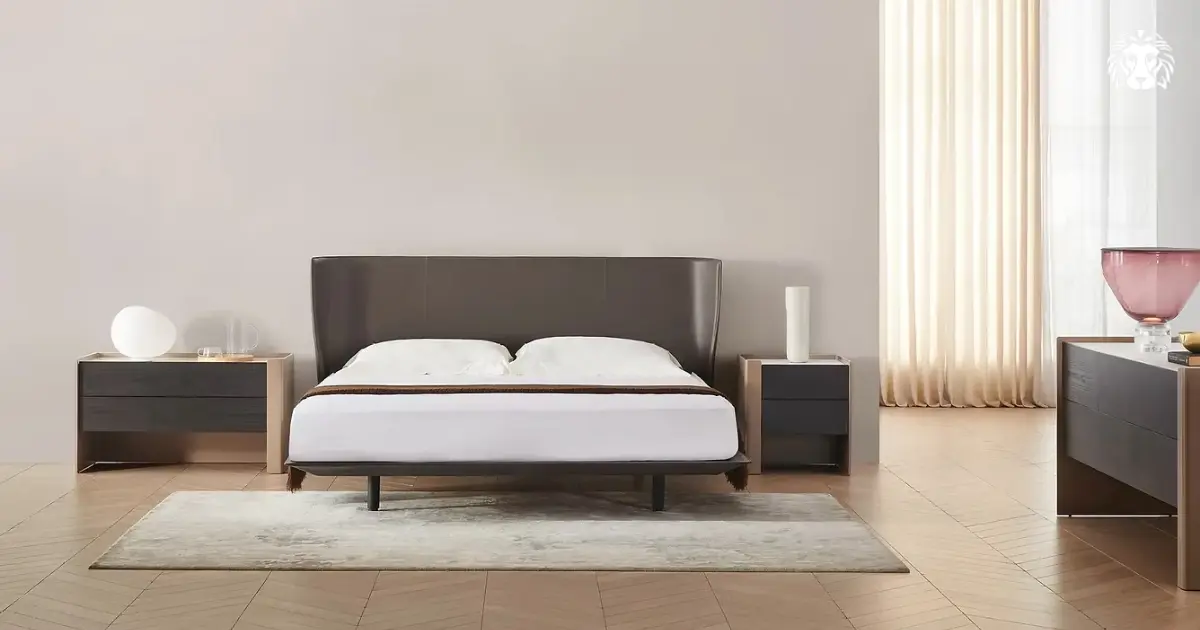 Vẻ đẹp ấm áp của giường gỗ tự nhiên với đường vân đặc trưng