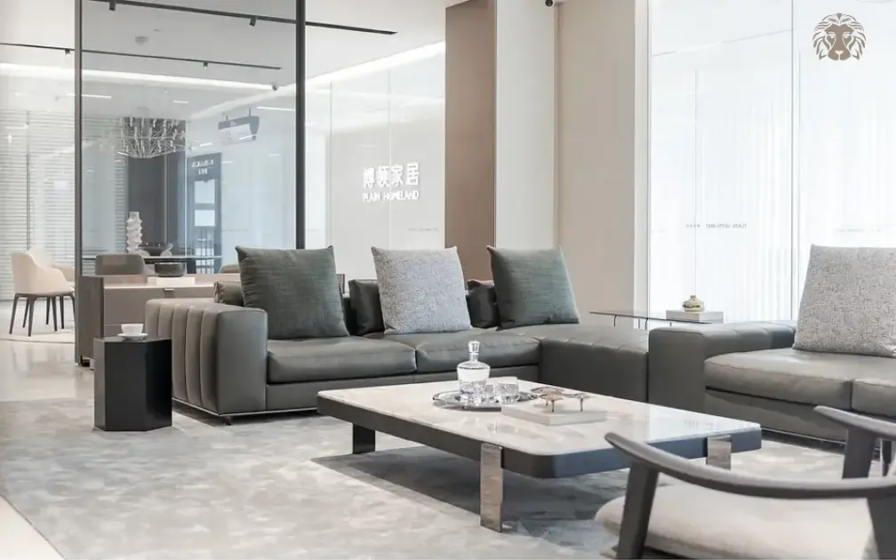 Bàn trà hình chữ nhật dễ bố trí với sofa văng hoặc sofa góc chữ L, phù hợp với hầu hết không gian phòng khách.