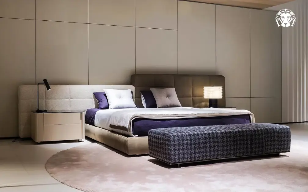 Lựa chọn chất liệu bọc và màu sắc giường tương sinh, tương hợp với bản mệnh giúp căn phòng vừa hài hòa phong thủy vừa giàu tính thẩm mỹ.