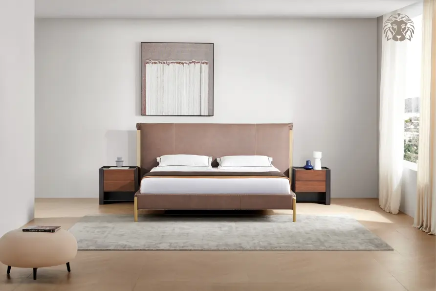 Bố trí hai tủ đầu giường đối xứng giúp không gian phòng ngủ cân đối, tăng diện tích lưu trữ và thu hút năng lượng tích cực. 