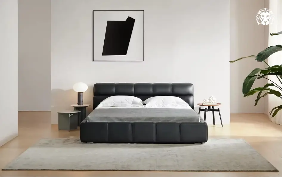 Thiết kế đệm phồng bề thế, điểm nhấn uy quyền cho phòng ngủ master.