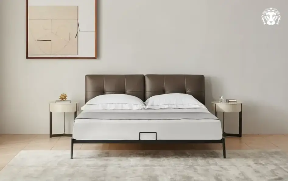 Tủ đầu giường ST53083 khung kim loại thanh thoát, chiều cao 52cm chuẩn mực.