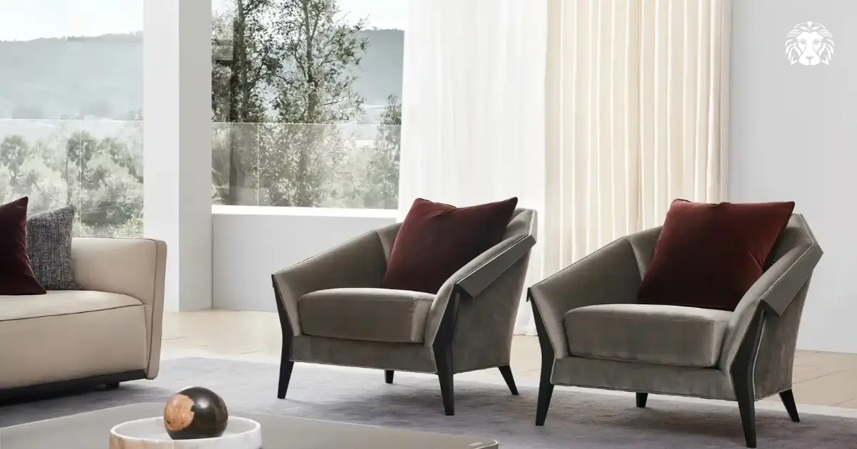 Sofa đơn DIAMOND gây ấn tượng với những đường nét góc cạnh và lớp vải nhung sang trọng