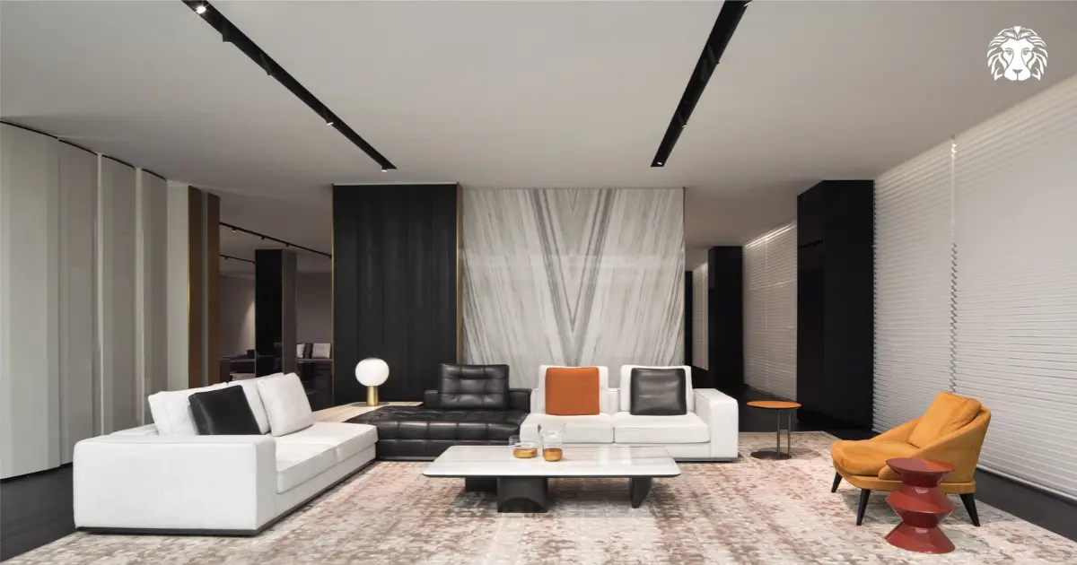 Sofa góc chữ L giúp tối ưu không gian phòng khách